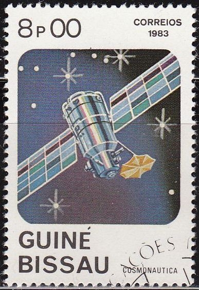 Guinea Bissau 1983 469 Sello Espacio Cosmonautica Satelite Espacial Matasello de favor Preobliterado 